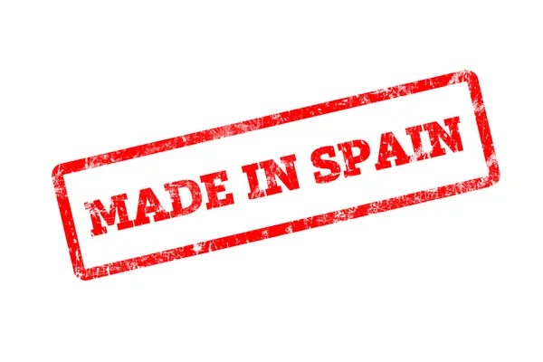 Timbro Rosso Con Iscrizione Spagna Isolata Bianco — Foto Stock