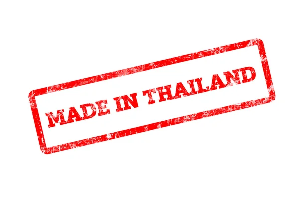 Cap Merah Dengan Dibuat Dalam Prasasti Thailand Terisolasi Atas Putih — Stok Foto
