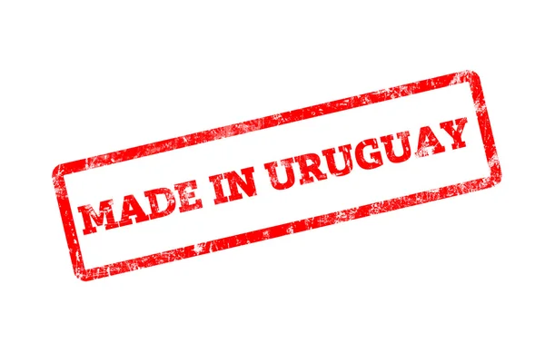 Sello Rojo Con Inscripción Uruguay Aislada Blanco — Foto de Stock