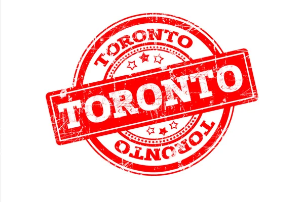 Carimbo Vermelho Com Inscrição Toronto Isolada Branco — Fotografia de Stock