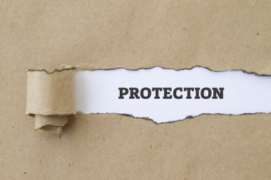 Koruma yazıt karton delik içinde