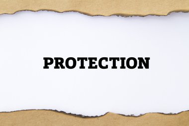 Koruma yazıt karton delik içinde