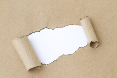 karton beyaz delik üzerinde kopya alanı