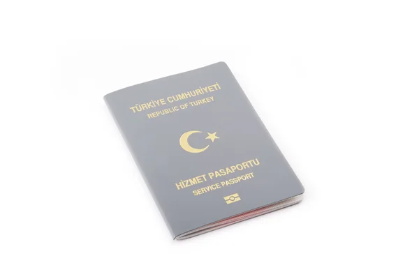 beyaz izole Türk pasaportu yakın çekim