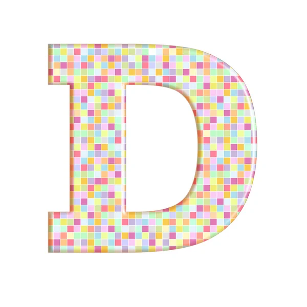 Kleurrijke Korrelig Letter Geïsoleerd Wit — Stockfoto