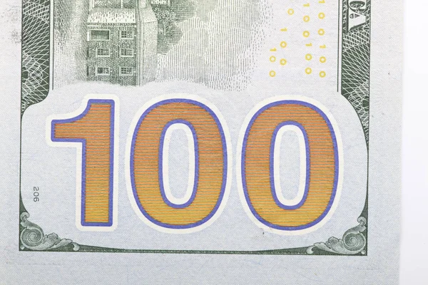 Makroaufnahme des US-Dollarscheins. — Stockfoto