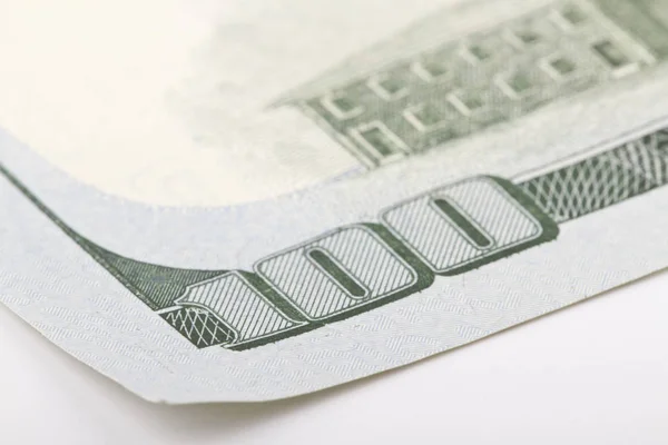 Macro close-up van de Amerikaanse dollar bill. — Stockfoto