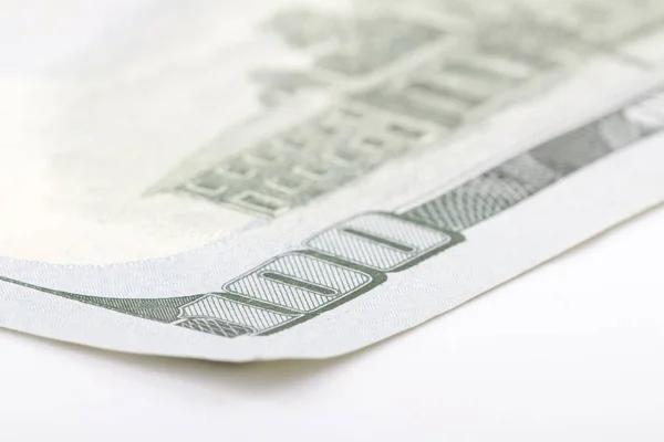 Makro zblízka americké dolarové bankovky. — Stock fotografie