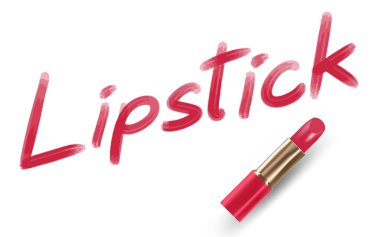 Ruj metin ruj kırmızı renk tarafından yazmak