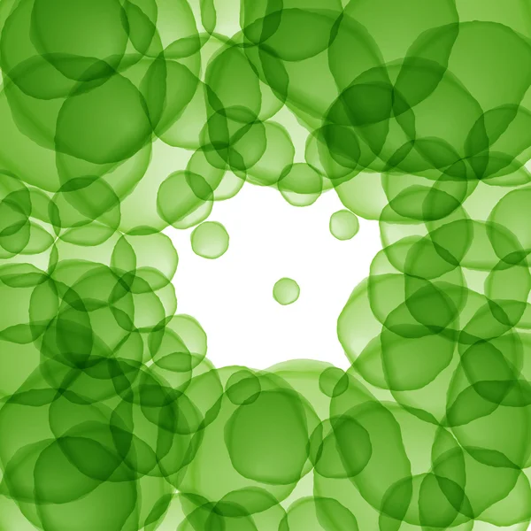 緑の円の重複色の抽象的な背景 — ストック写真