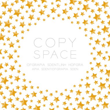 Noel yıldız altın renk desen daire şekli