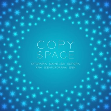 Mavi degrade renk arka plan üzerinde izole hafif köpüklü desen daire şekli