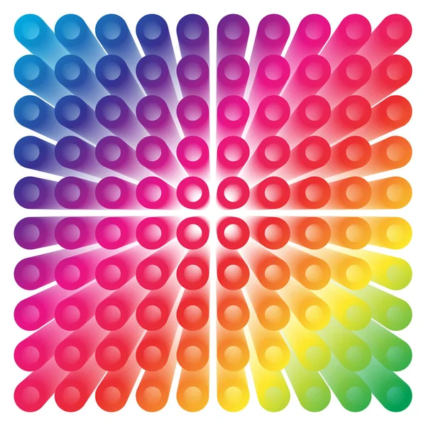 Abstrato círculos coloridos tubo padrão isométrico. fundo vetor cilindro — Vetor de Stock