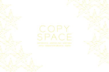 Yıldız pentagram desen illüstrasyon sarı rengi