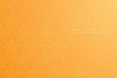 Yıldız pentagram desen illüstrasyon sarı rengi