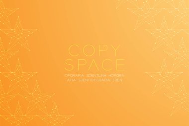 Yıldız pentagram desen illüstrasyon sarı rengi