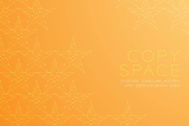 Yıldız pentagram desen illüstrasyon sarı rengi