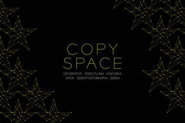 Yıldız pentagram desen illüstrasyon sarı rengi