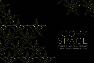 Yıldız pentagram desen illüstrasyon sarı rengi