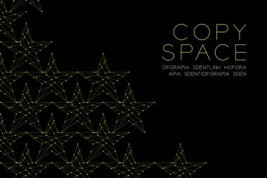 Yıldız pentagram desen illüstrasyon sarı rengi