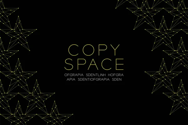 Yıldız pentagram desen illüstrasyon sarı rengi