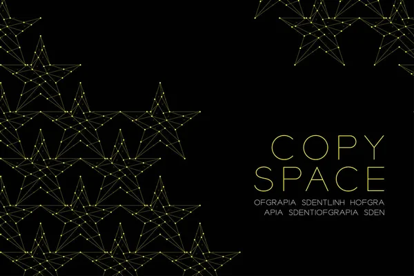 Yıldız pentagram desen illüstrasyon sarı rengi