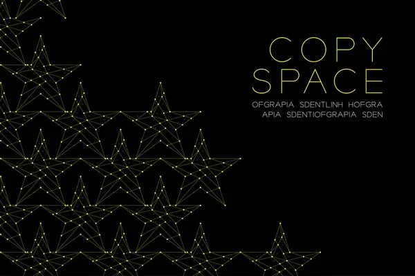 Yıldız pentagram desen illüstrasyon sarı rengi