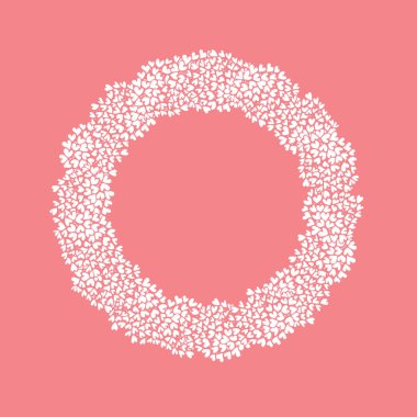 O, harfi alfabesinde kalp çiçek bush illüstrasyon ayarla