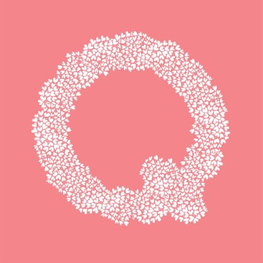 Harf Q, alfabe kalp çiçek bush illüstrasyon ayarla