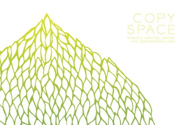 Yaprakları çiçek desen tasarım Yeşil Sarı degradeler illüstrasyon renk