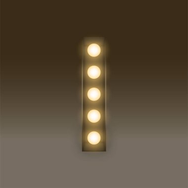 Alfabe akkor ampul kutu set harf ı illüstrasyon 