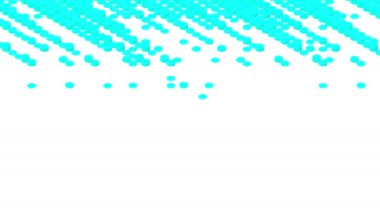 Silindir kutusu 3D sanal izometrik karıştırma dalgası deseni, Blockchain teknolojisi konsept tasarım illüstrasyon mavi renk beyaz arkaplan animasyonu 4K, kopya alanı ile 
