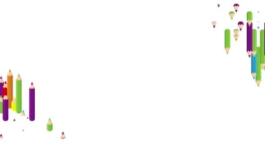 Beyaz arkaplan animasyonu 4K üzerinde beyaz arkaplan animasyonu üzerine kalem çubuğu 3D sanal izometrik karıştırma dalgası deseni, Eğitim veya iş kırtasiyesi konsept tasarımı çizimi çizimi, kopya alanı ile