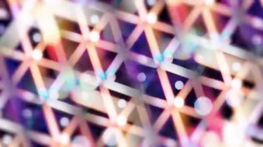Soyut kaleydoskop Bokeh ışık çizgisi deseni parlak renkli hareket, Noel ve Mutlu Yıllar yeni yıl konsepti 4K video görüntüleri