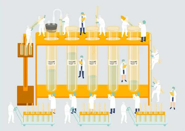 Personal Médico Gestión Del Trabajo Equipo Fabricación Equipo Montaje Miniatura — Archivo Imágenes Vectoriales