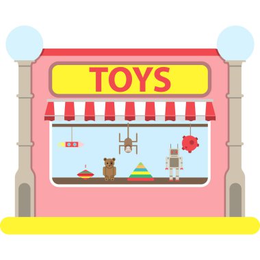 Salonu toys.gift Dükkanı. gösteri-pencere