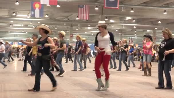 Cremona Italy May 2019 Women Dance Line Dance Dancers Old — Vídeo de stock