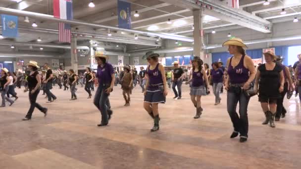 Cremona Italien Mai 2019 Frauen Tanzen Line Dance Tänzer Die — Stockvideo