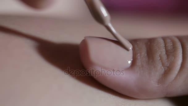 Processo de manicure close up — Vídeo de Stock