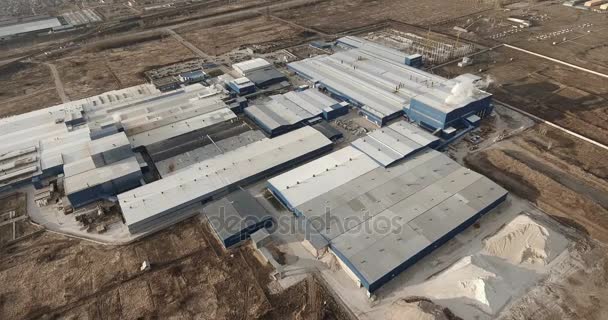 Aerial footage industrial factory — Stock Video