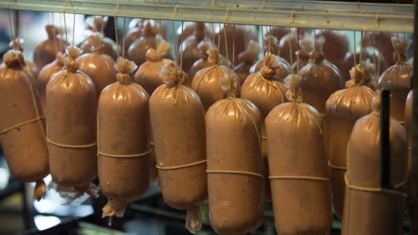 Виробництво соусів у м "ясній промисловості — стокове відео