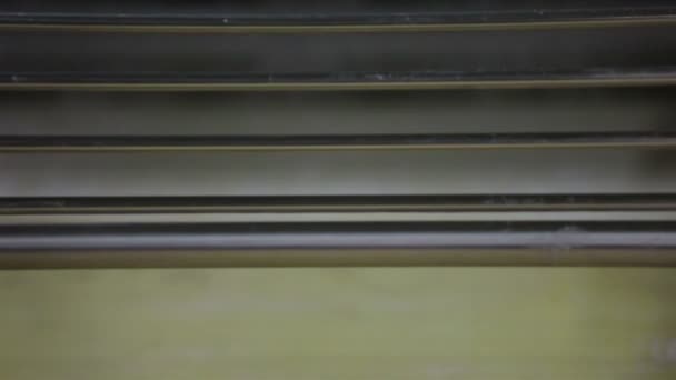 The machine for rolling the dough — Stock Footage The machine for rolling the dough Video Clip