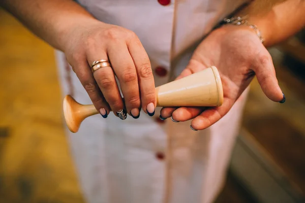 Stéthoscope en bois pour grossesse — Photo