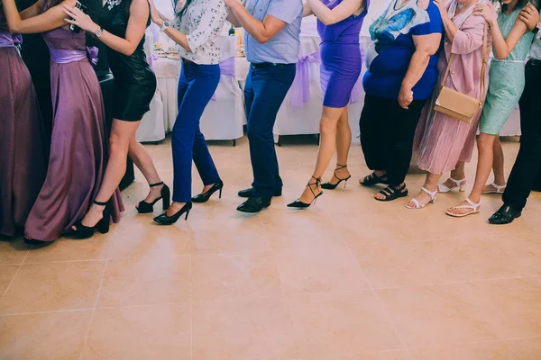 손님 들과 함께 웨딩 파티 — 스톡 사진