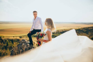 romantik Düğün çifti