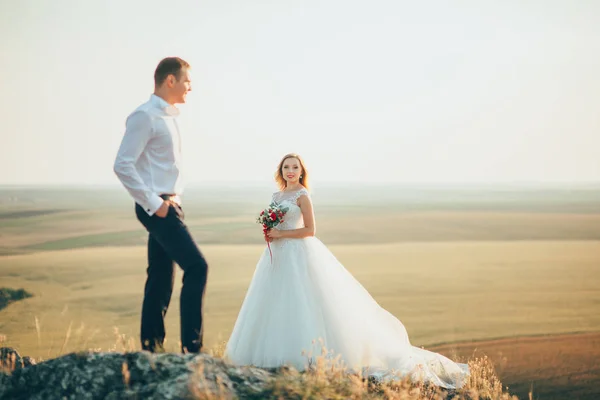 Casamento casal na natureza — Fotografia de Stock