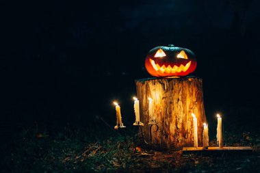 Cadılar Bayramı balkabağı feneri 