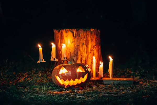 karanlık Halloween fener