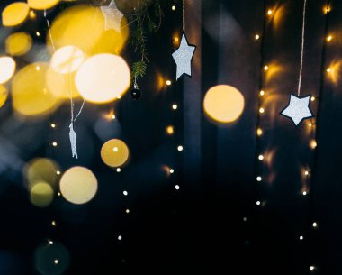 Noel arkaplanı ve şenlikli dekorasyon