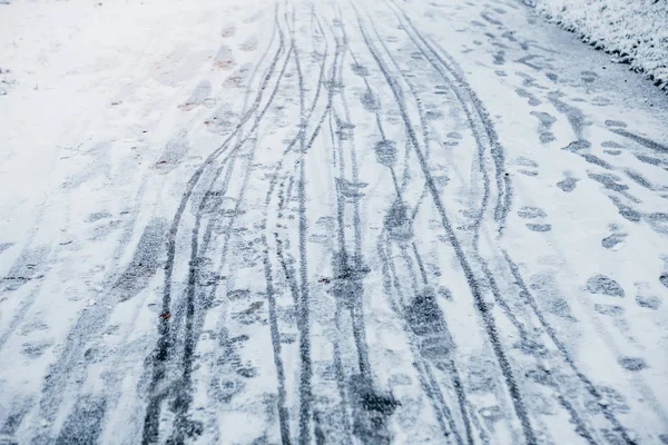 Pisadas Nieve Futuro —  Fotos de Stock